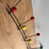 Vintage ball coat rack / hook in colours