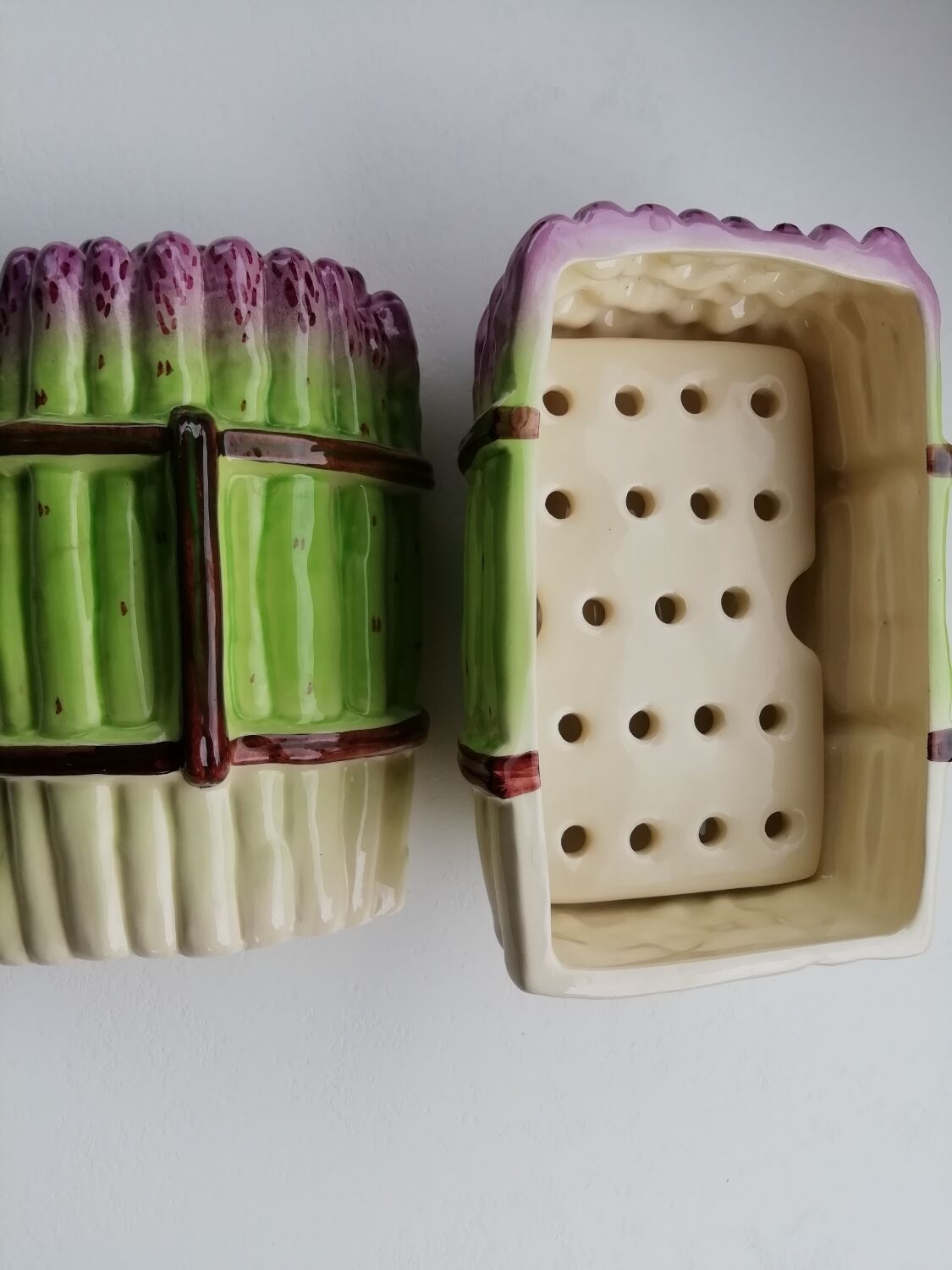 Asparagus barbotine dish