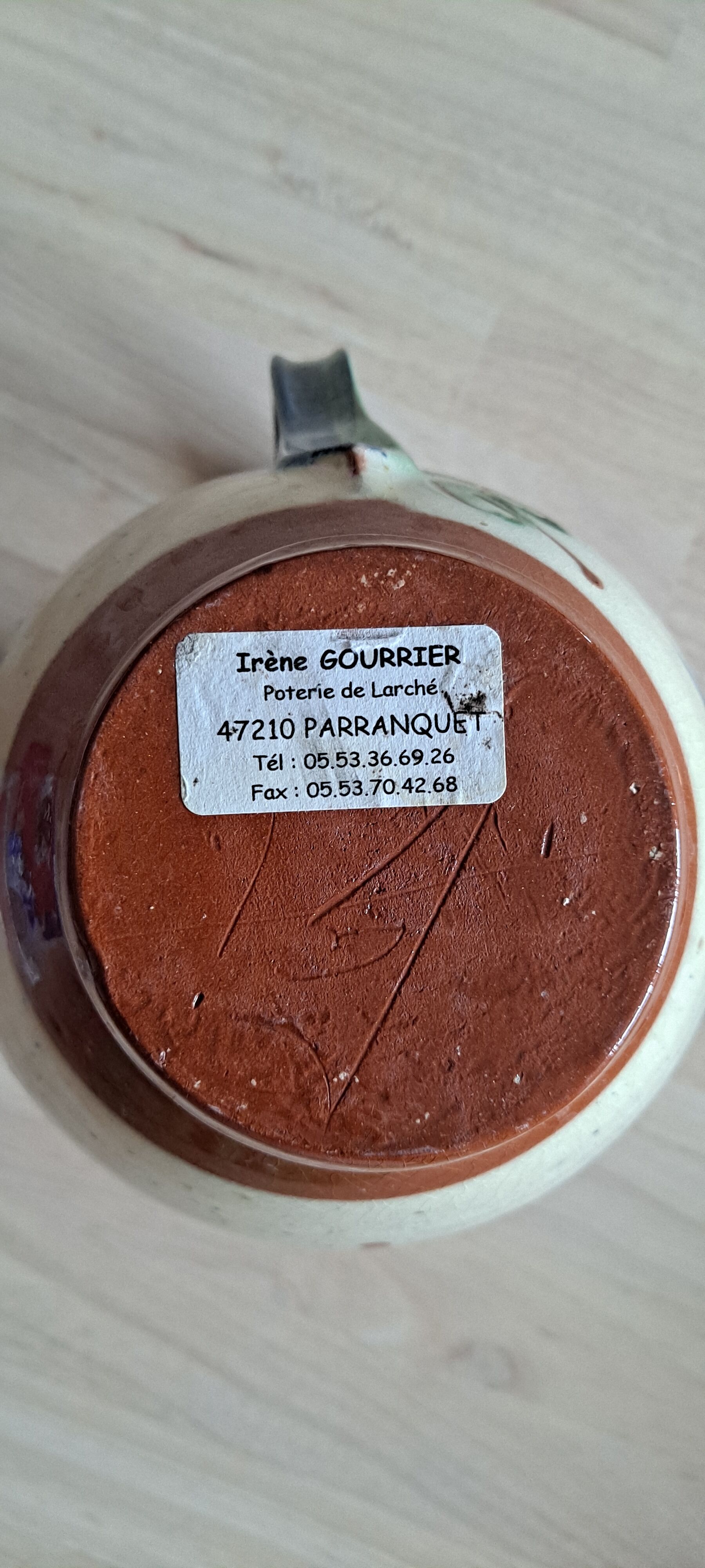 Pitcher glazed earth jug