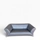Rolf Benz 322 – Black 2-seater leather sofa