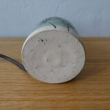 Ceramic lamp, herbarium decoration and fiber blinds