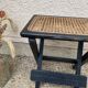 Folding stool in vintage canning