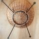 Vintage rattan basket armchairs