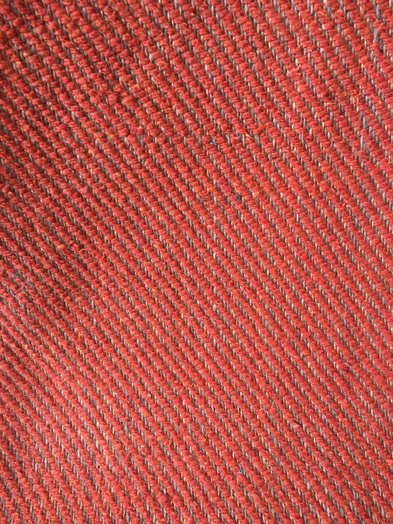 Hemp and wool woven carpet 146x61 cm