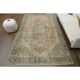 Tapis vintage turc Oushak fait main en laine et coton, années 1970