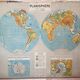 Ancienne carte scolaire Delagrave Gibert 7, 1930 - Planisphère, mappemon