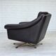 1960s, Danish swivel armchair by Aage Christensen, leather.