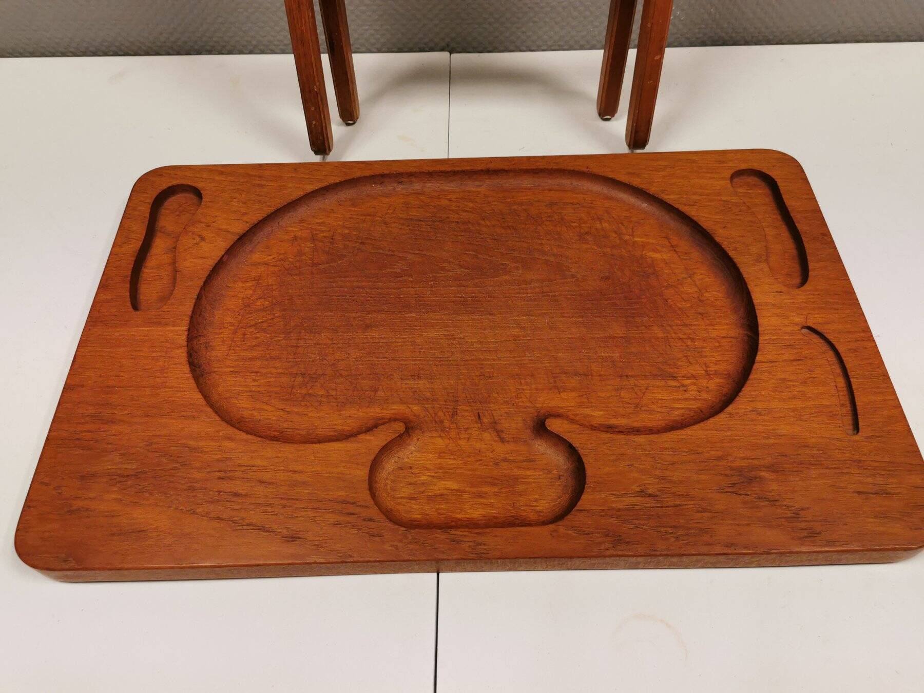 Cutting table in solid teak, from ESA teak Denmark, 1960-1970.