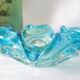 Empty pocket corolla in vintage azure blue Murano glass