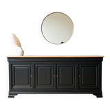 Enfilade with 4 doors in solid cherry wood - Louis-Philippe style