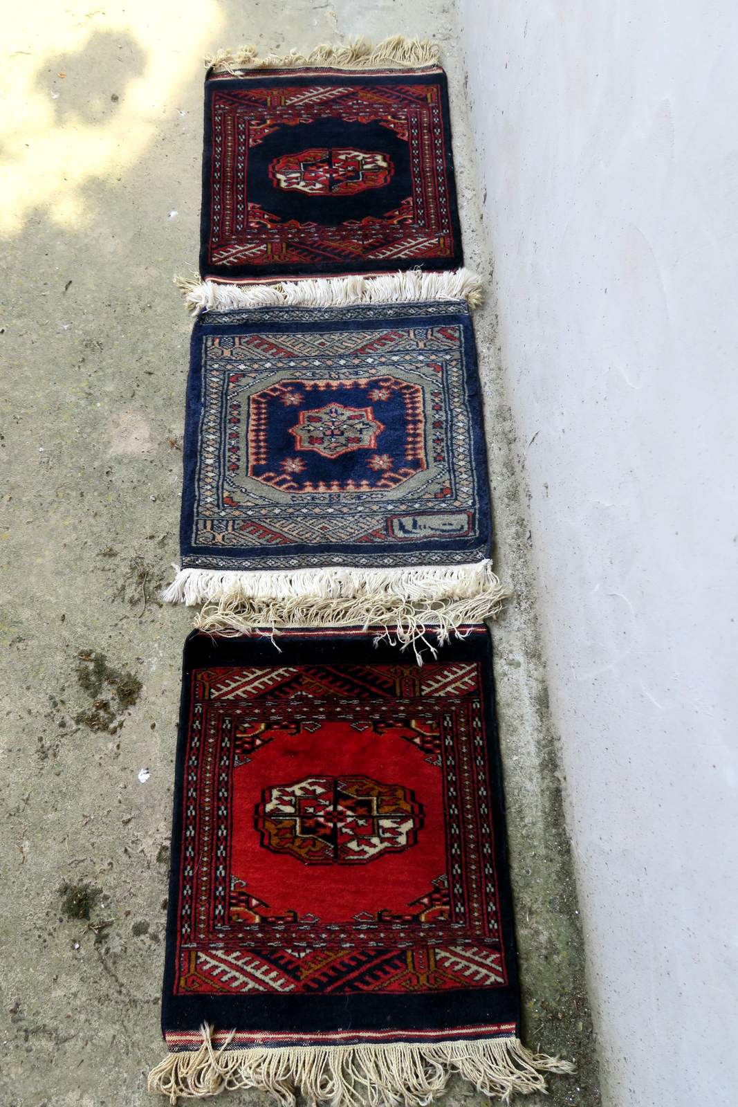 Lot of 4 small vintage Persian rugs