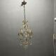 Vintage Crystal Beaded Pendant Light with Murano Glass Drops, Italy
