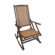 Folding wooden rocking chair and cannage from the 70s
