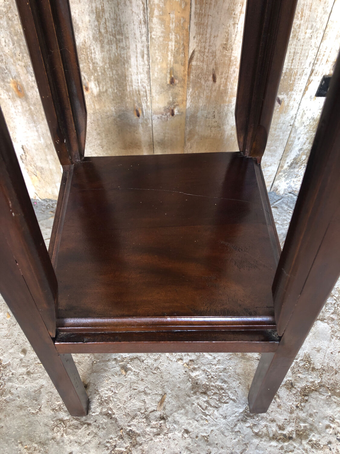 High table silver mahogany carved vintage