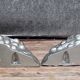 Pair of Art Deco style wall sconces in silvered plaster