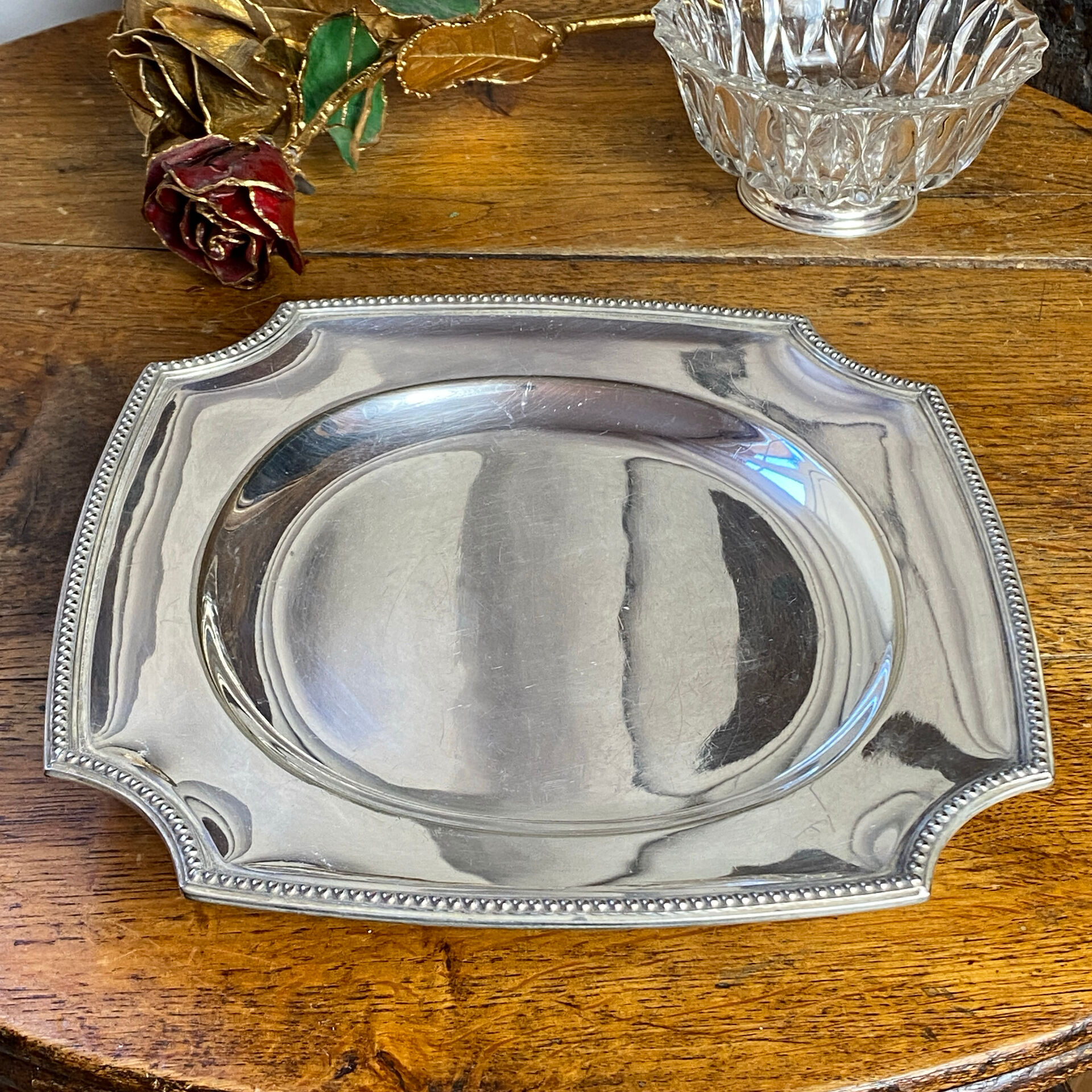 Silver-plated metal plate, Gallia model, Christofle
