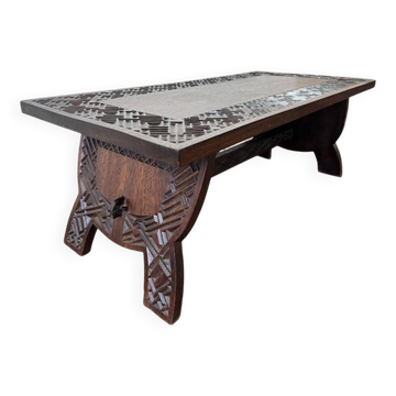 Table basse brutaliste vintage / table basse