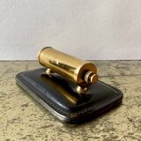 Old perpetual calendar in leather and brass