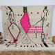 Handmade wool Berber rug 266 x 242 cm