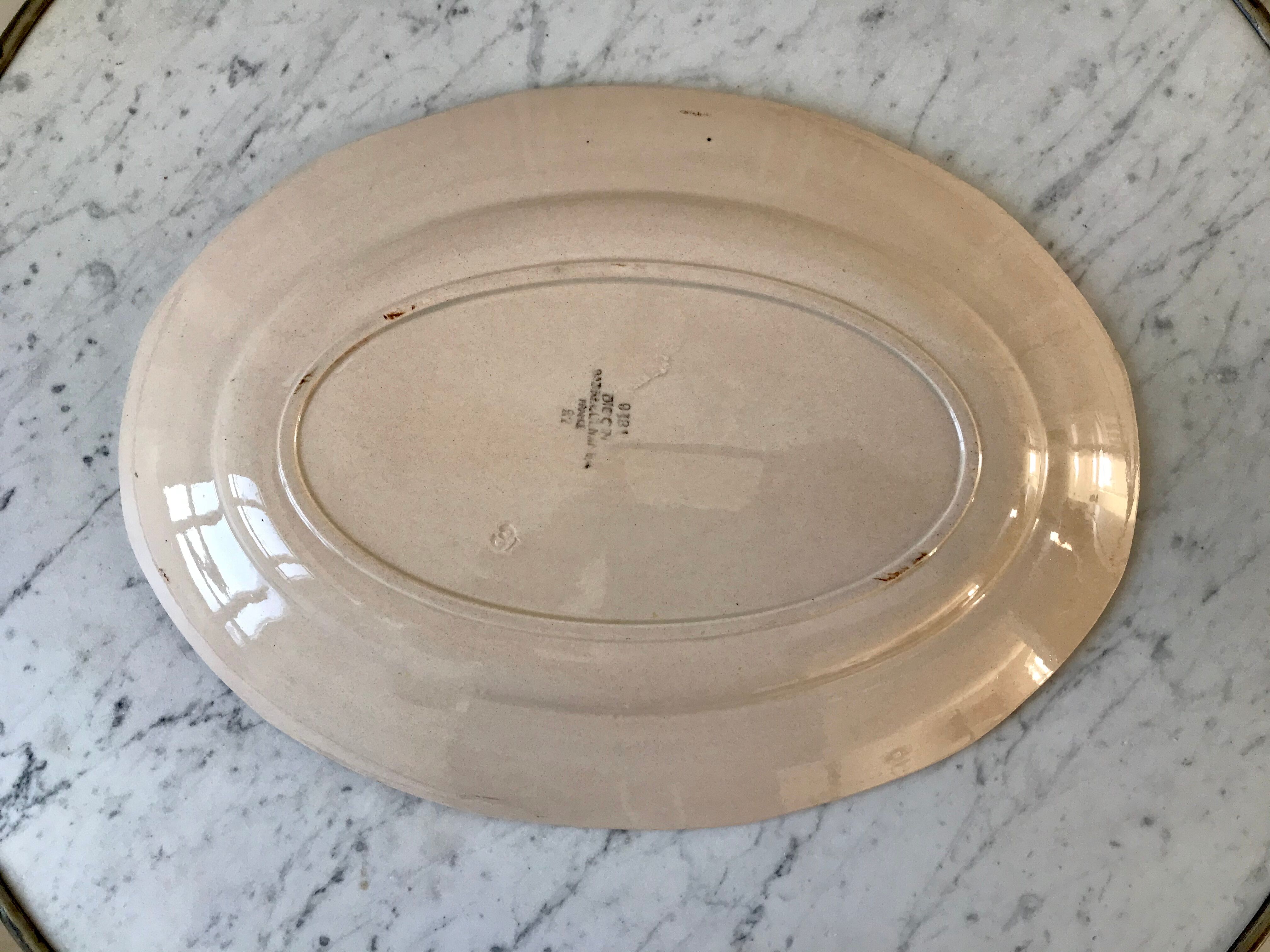 Oval dish Digoin Sarreguemines 30s