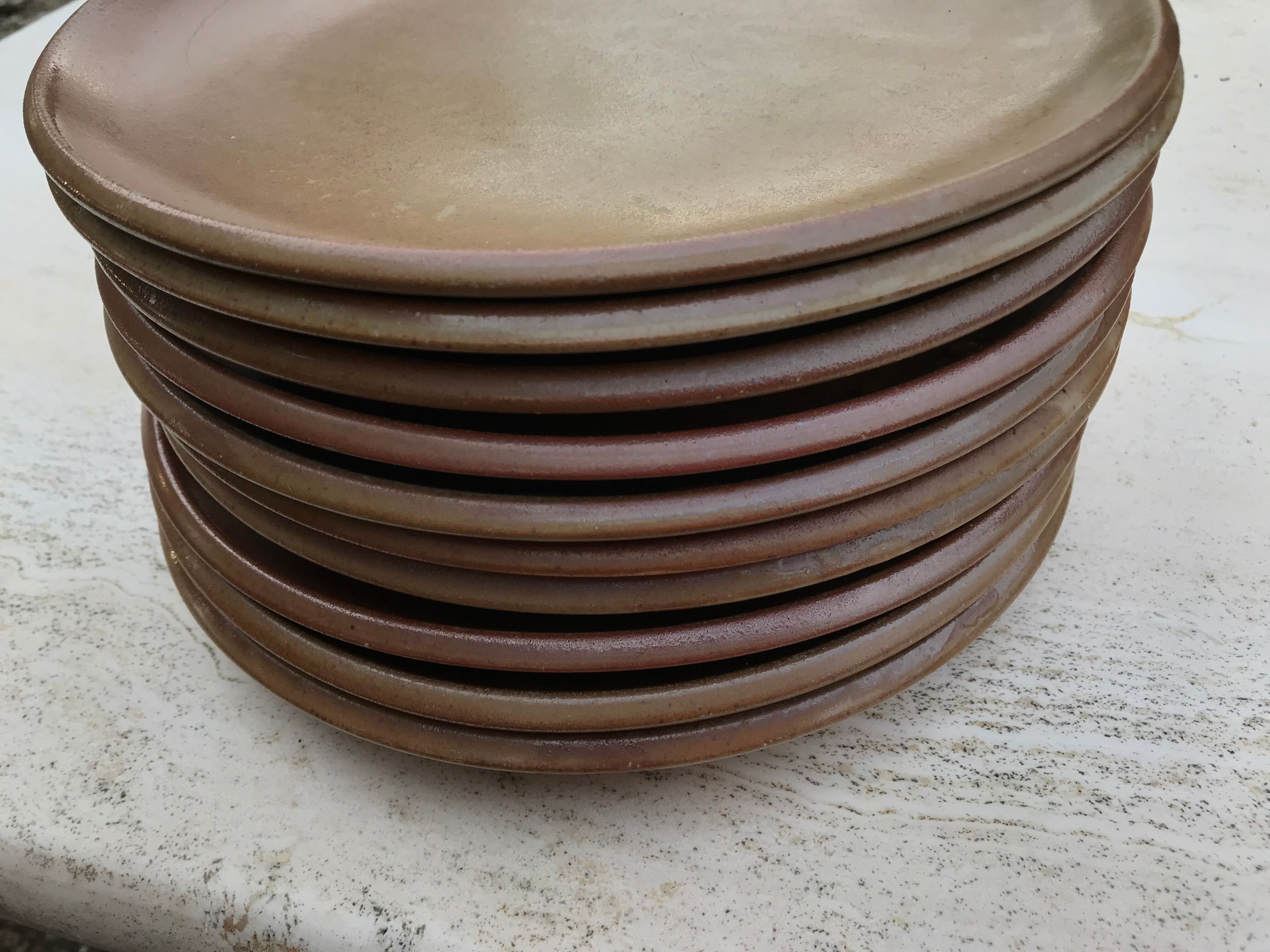 Lot of 10 Plates of Brenne Sandstone
