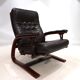 Westnofa Panter Leather Lounge Chair with Ottoman by Arnt Lande, 1970s