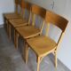 Série de 8 chaises Baumann classique 1950 hêtre clair