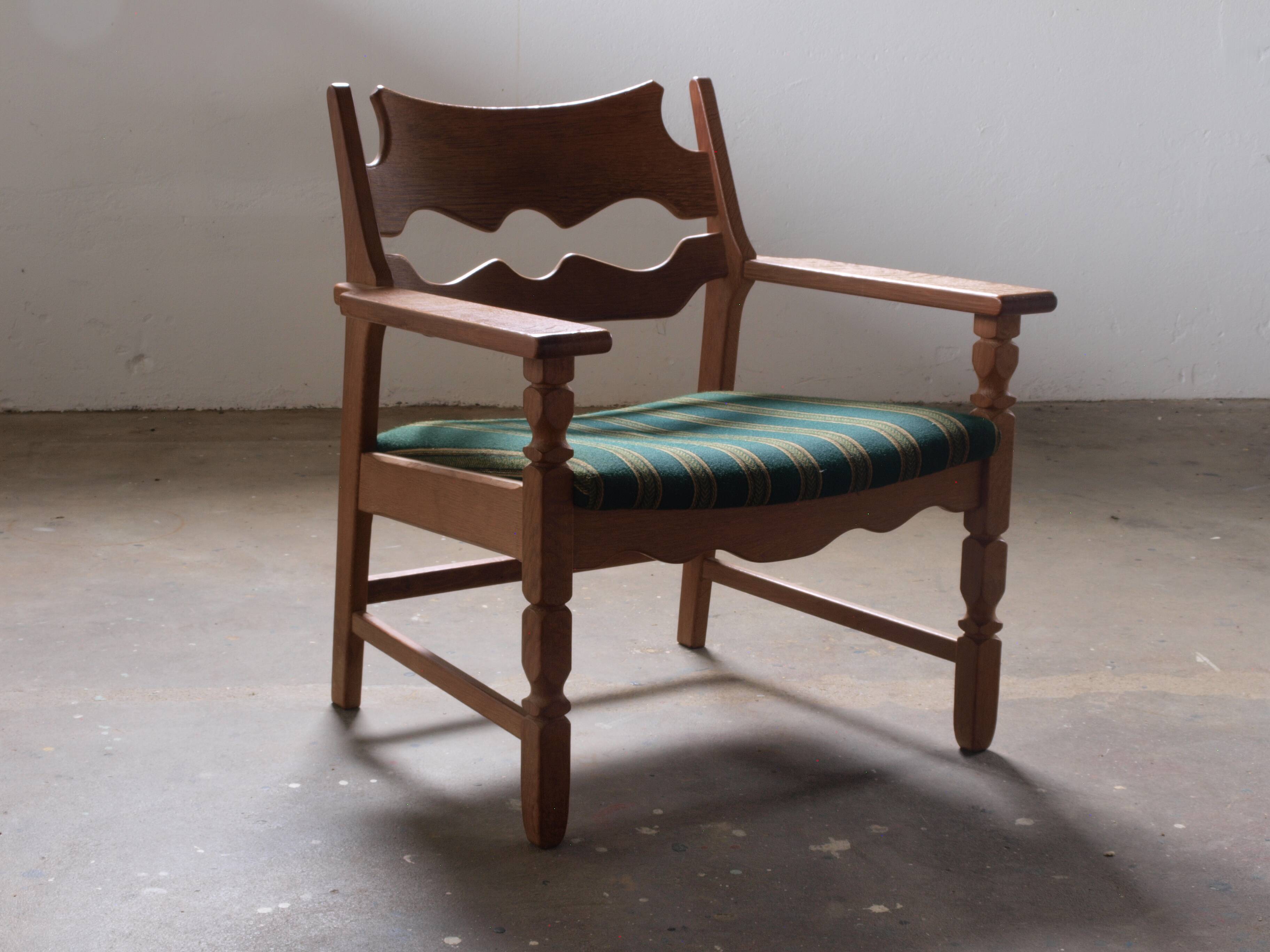 Razorblade Danish Brutalist Lounge Chair Henning Kjærnulf, 1960s Danish