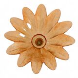 Art Nouveau Glass Compote Vase, Palm Tree Design, French, Early 20th-C