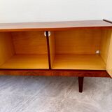 Enfilade palissandre et détails cuir