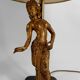Pair of Sculptural Lamps in Gilt Bronze, Thai Dancers, 20th Century
