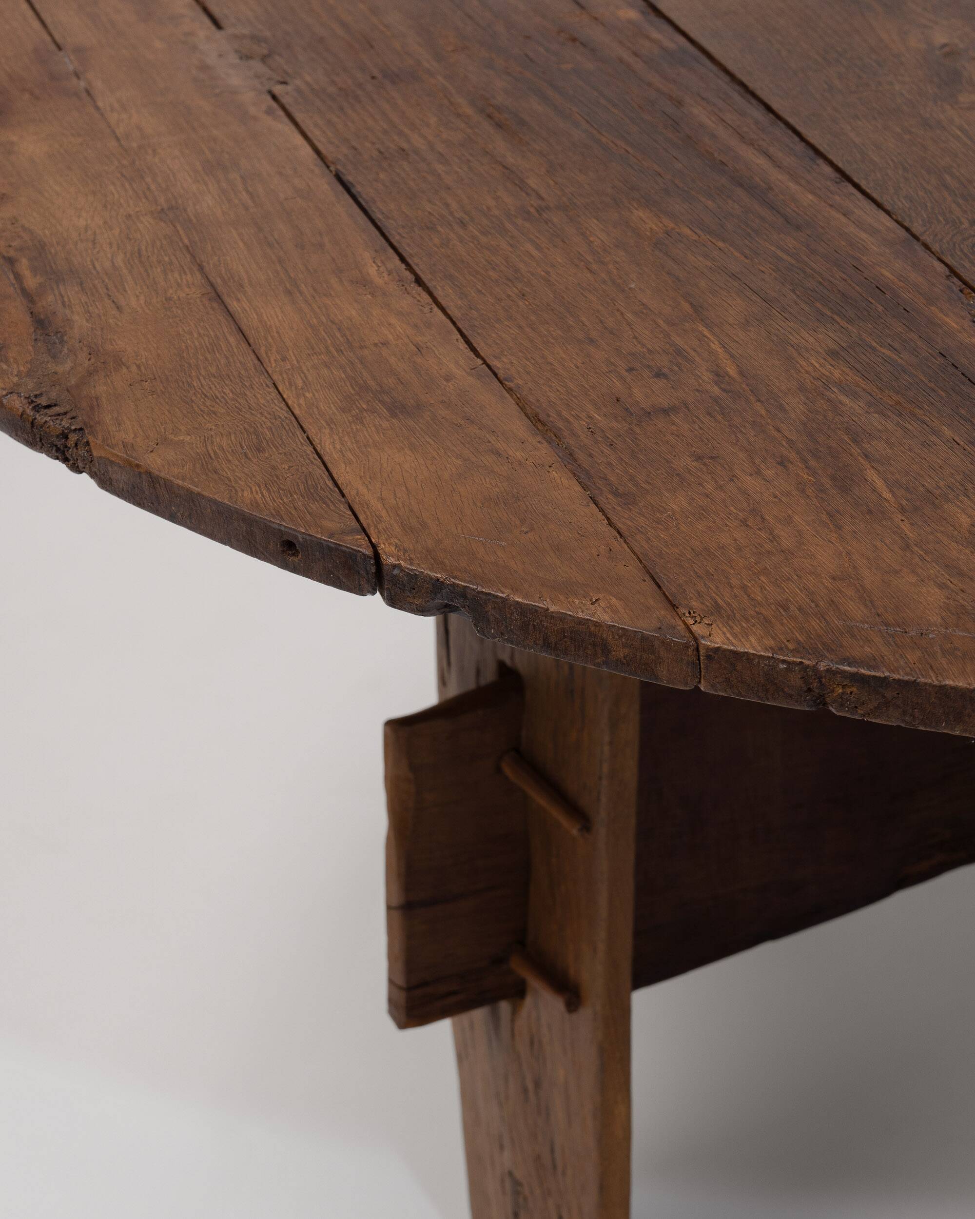 Impressive XL Oak Farmhouse Dining Table, France 19th century