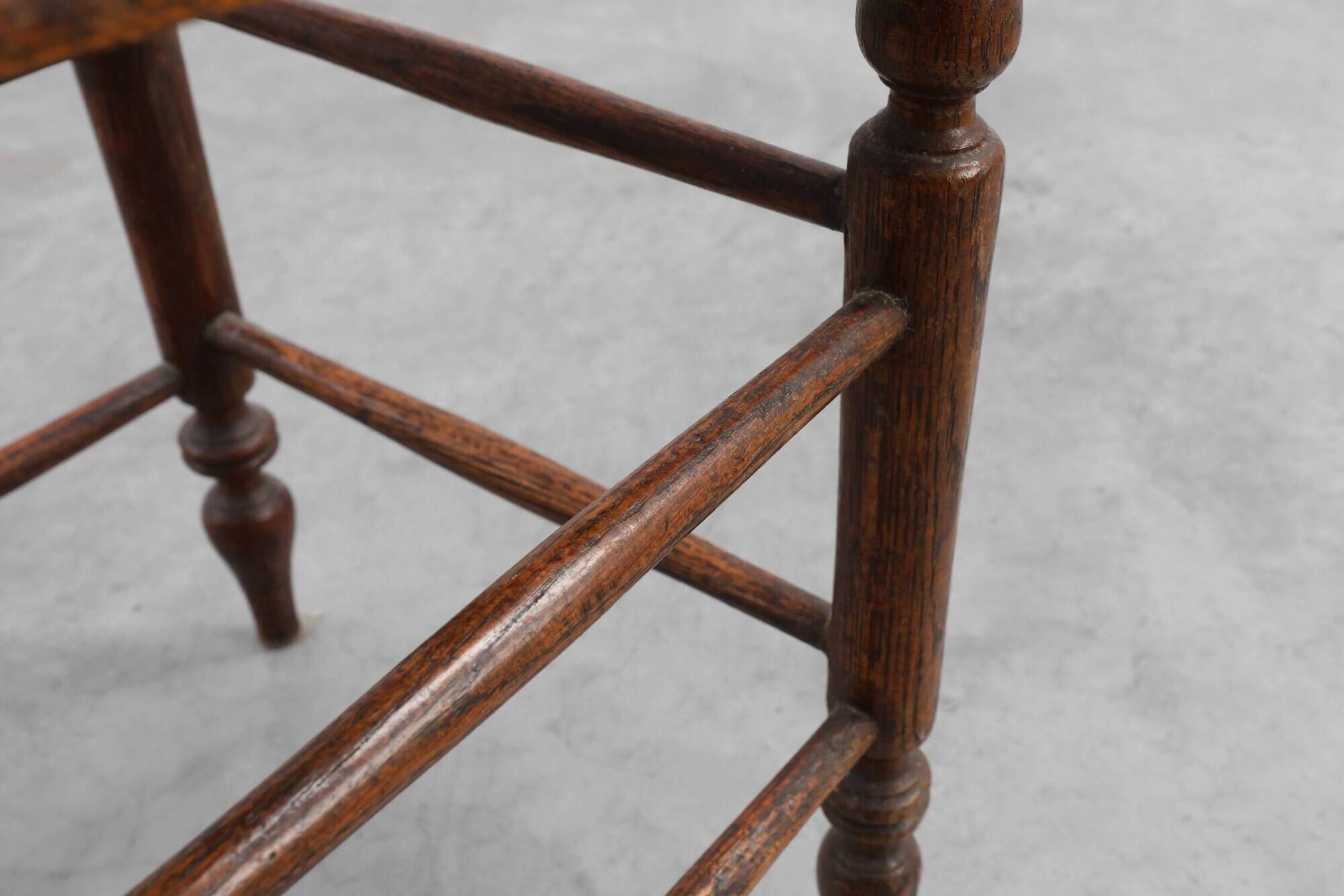 Antique French wooden Stool with Cane Seat, Early 19th Century