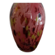 La rochere glassware vase in pink and multi-colored multi-layered glass signed