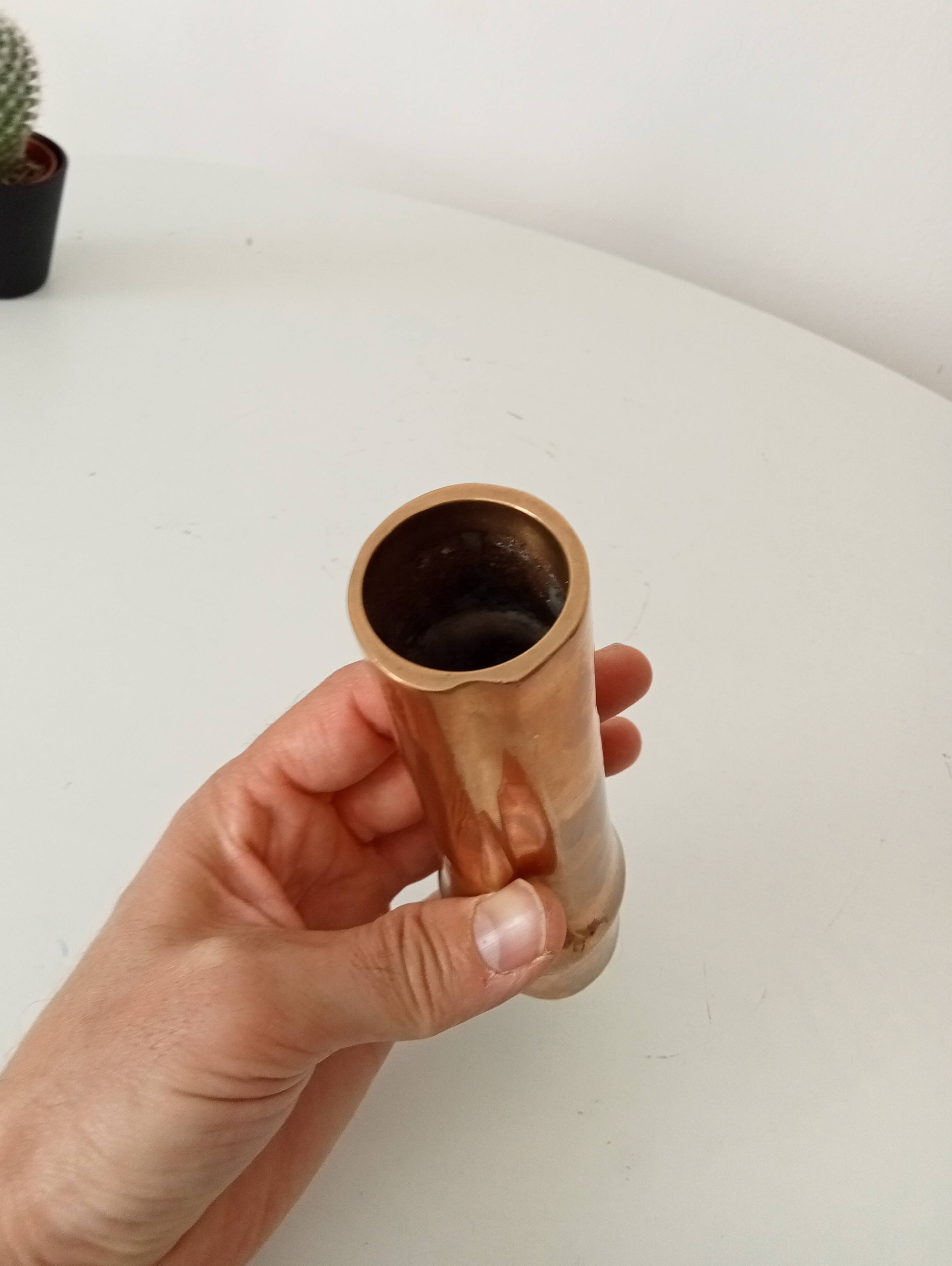 Vase Soliflore bambou ancien en bronze