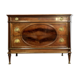 Louis XVI Parisian dresser in flamed mahogany