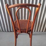 Curved wooden bistro chair