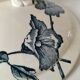 Lion Soup Tureen – Blue-grey Hollyhocks 1890-1920