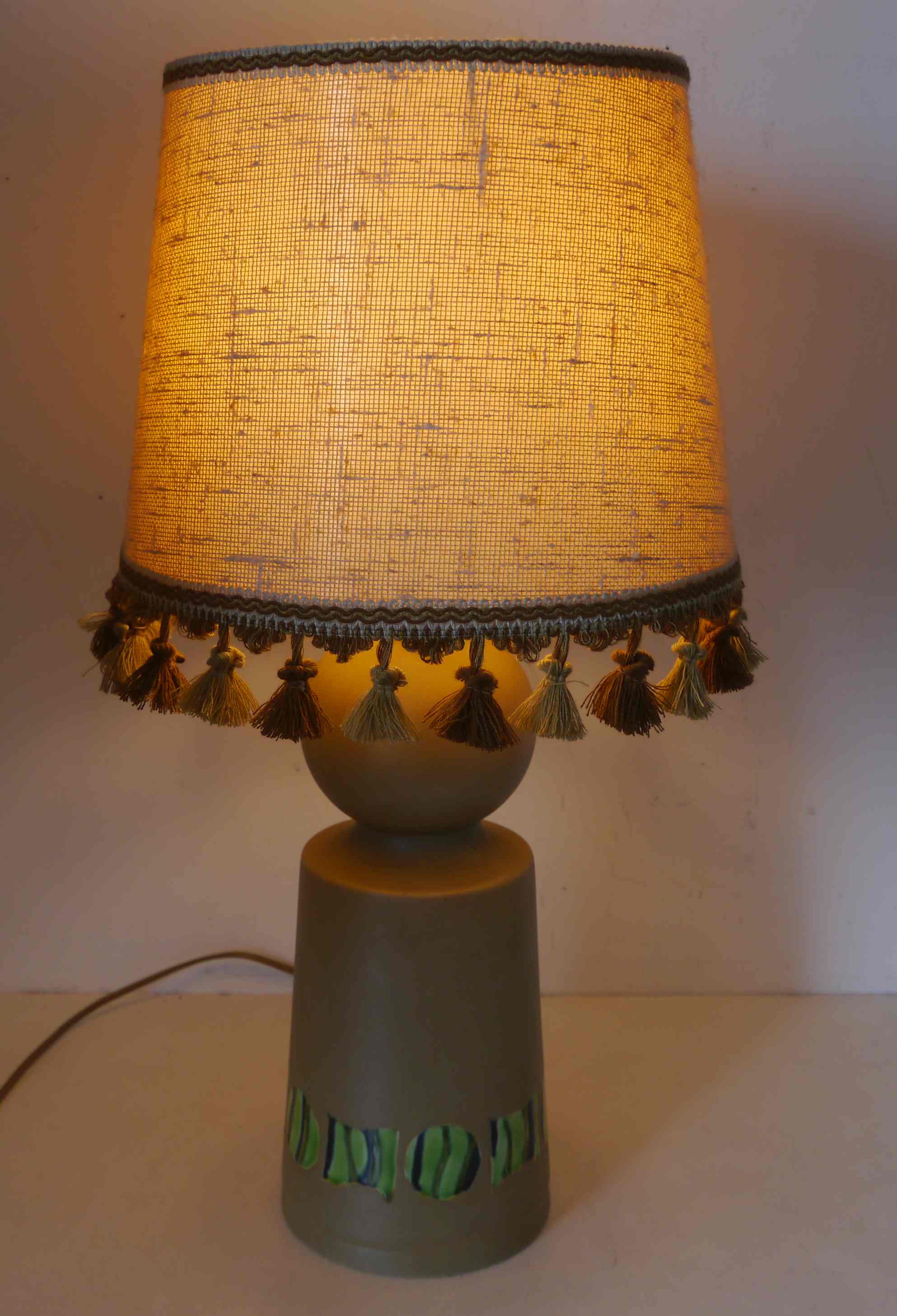 Lampe des années 7's en céramique