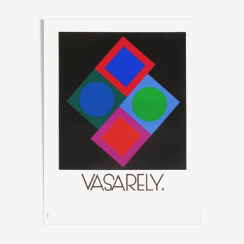Affiche vision nouvelle 1970, victor vasarely