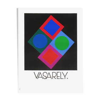 Affiche vision nouvelle 1970, victor vasarely