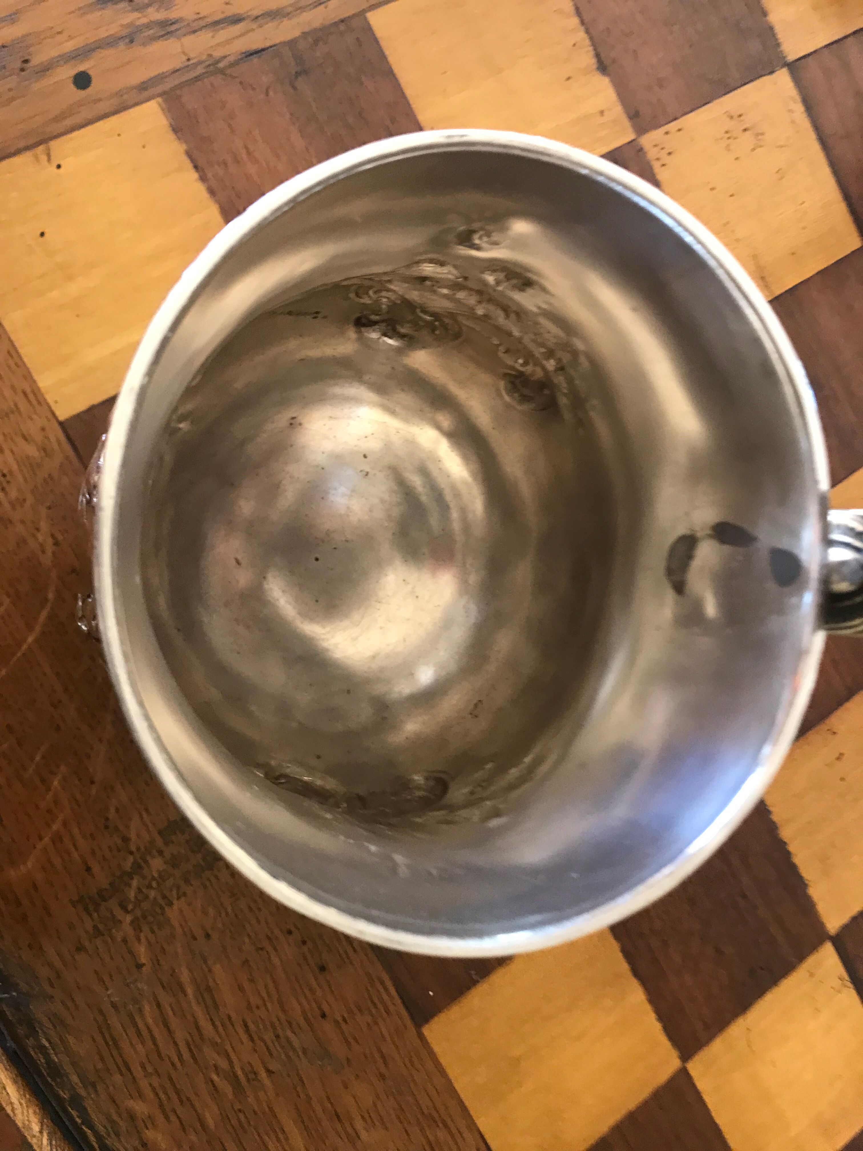 Silver metal beer pot