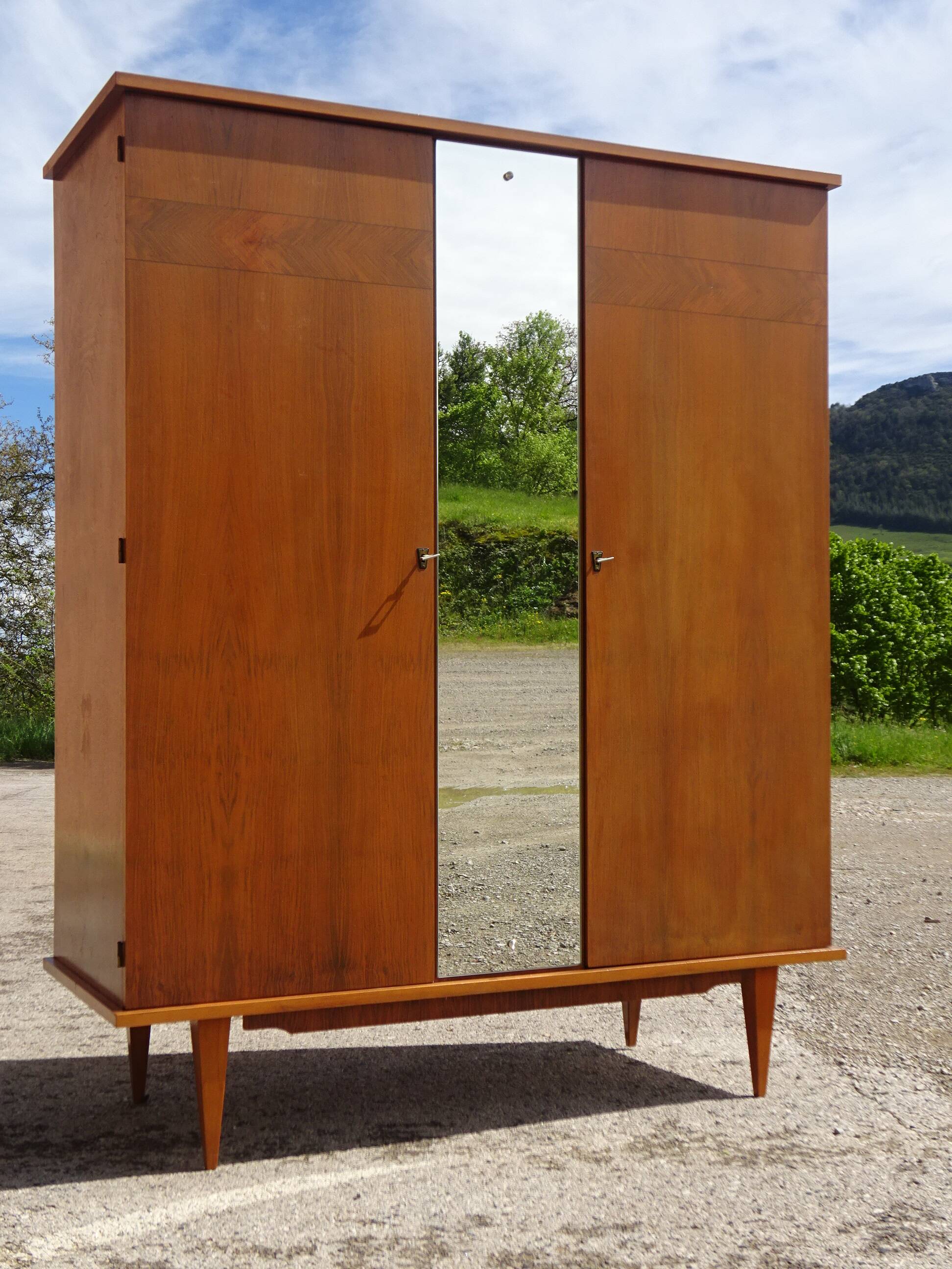 Vintage wardrobe, closet and shelves