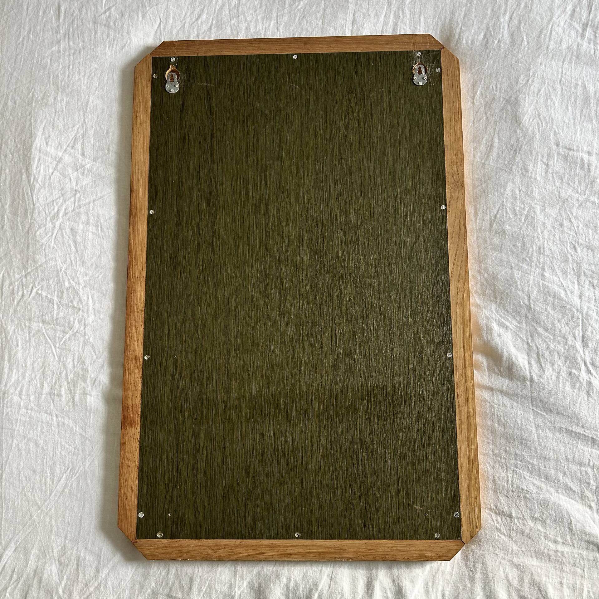 Large oak Mid-century mirror