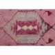 Vintage Turkish Oushak Handmade Wool Cotton Pink Runner Rug 90x312