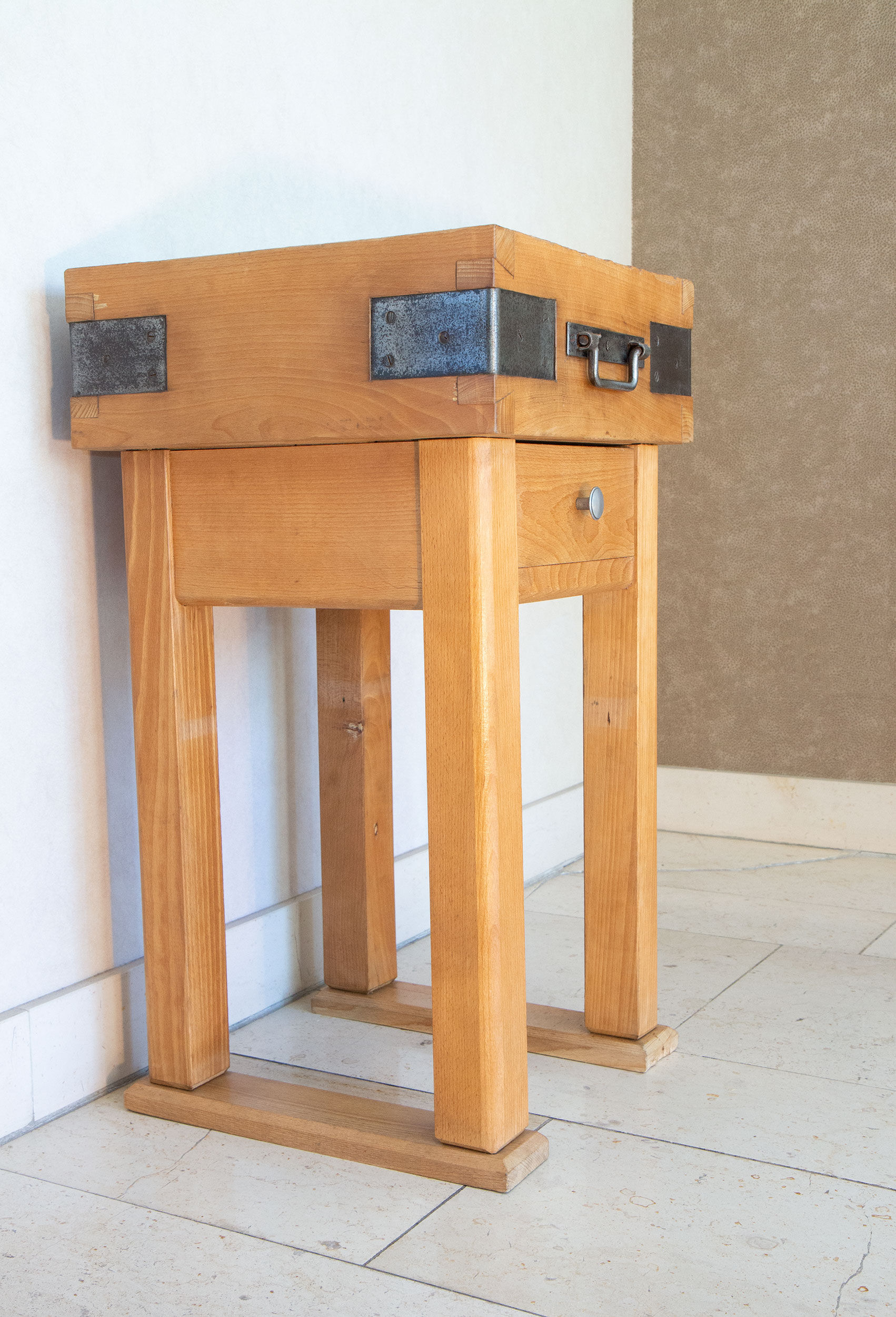 Old butcher's log, furniture by trade
