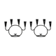Pair of Candelabras by Nils “Kricke” Wahlström for Ystad-Metall, Sweden, 1950s