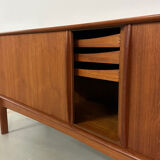 Danish teak tambour door Sideboard by Bernt Petersen 60s