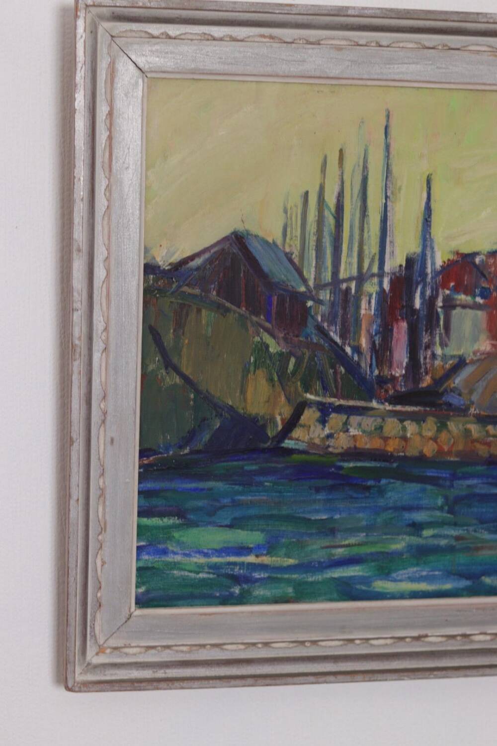 Huile sur toile originale – « Sapri, Italie » par Gunnar Ingemar Erixon