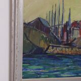 Huile sur toile originale – « Sapri, Italie » par Gunnar Ingemar Erixon